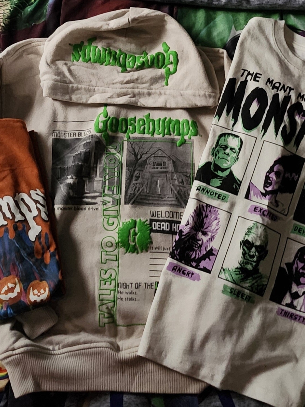 Kids Halloween BUNDLE - 2 Tshirts & Goosebumps Hoodie